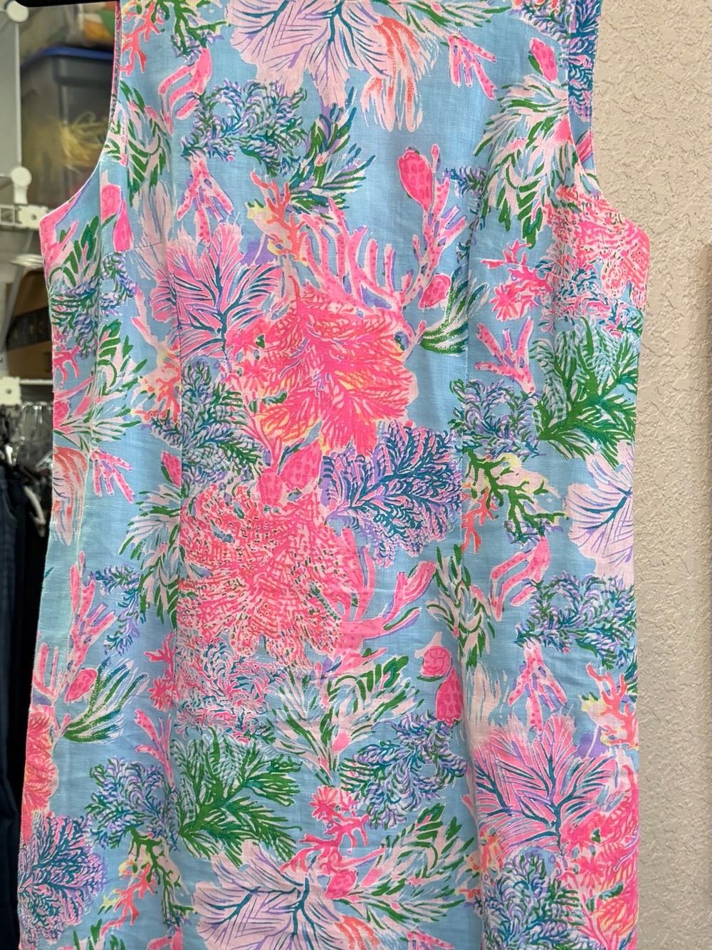 NWT Lilly Pulitzer Celestial Blue & Coral Floral Shift Dress